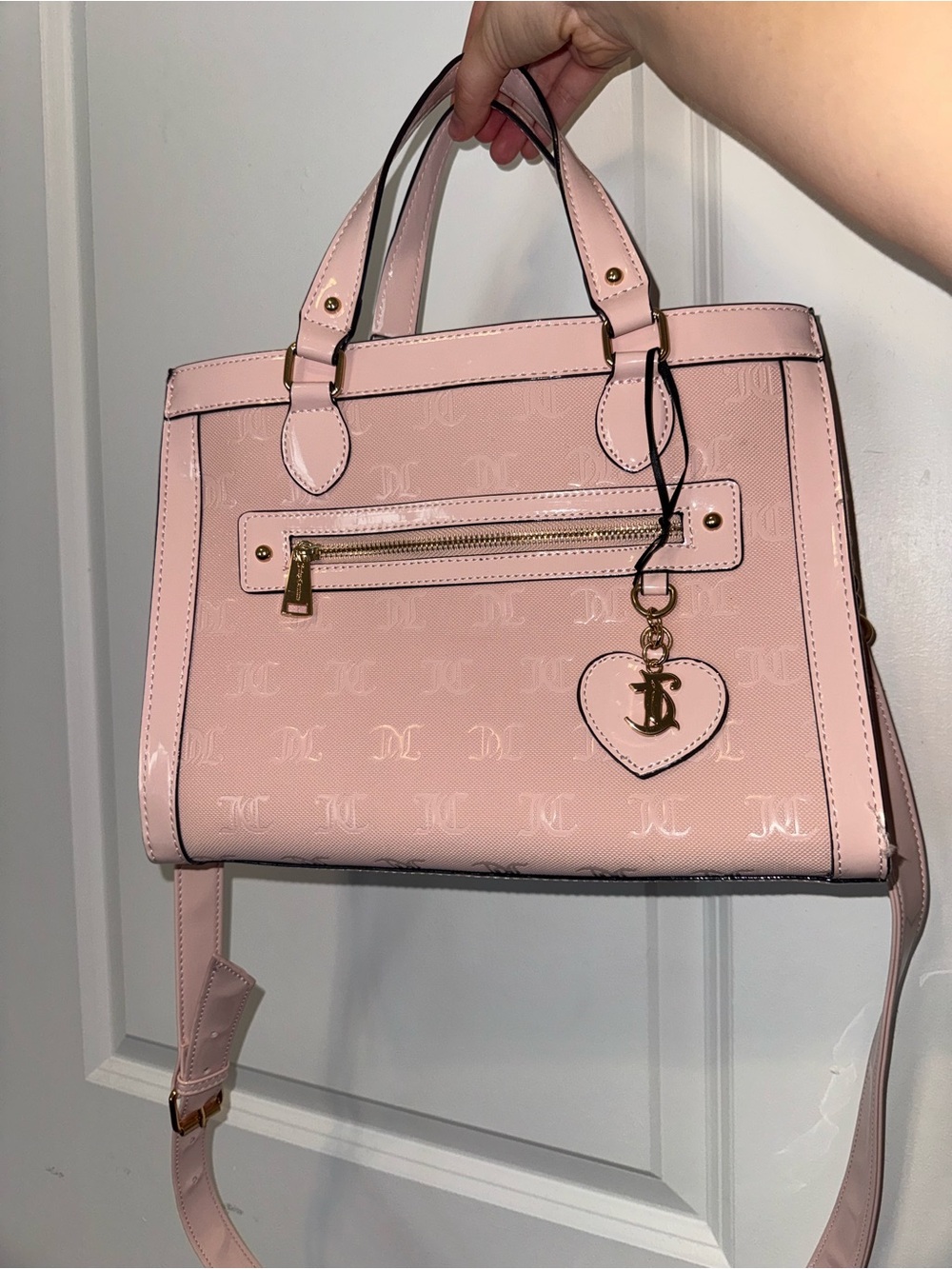 Pink Juicy Couture Tote with Heart Charm
